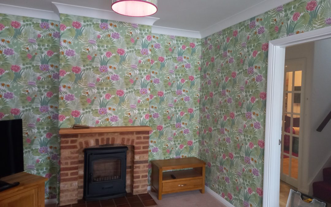 Coving and wallpapering