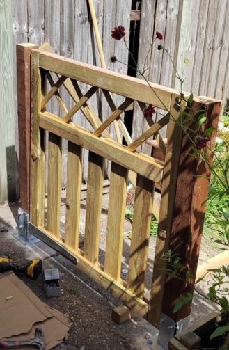 Garden gate installation